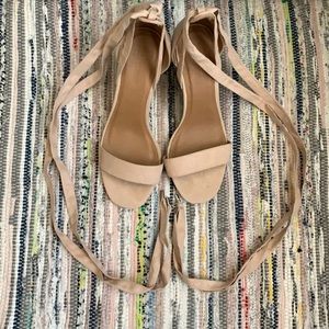 Lace Up High Heel Sandals